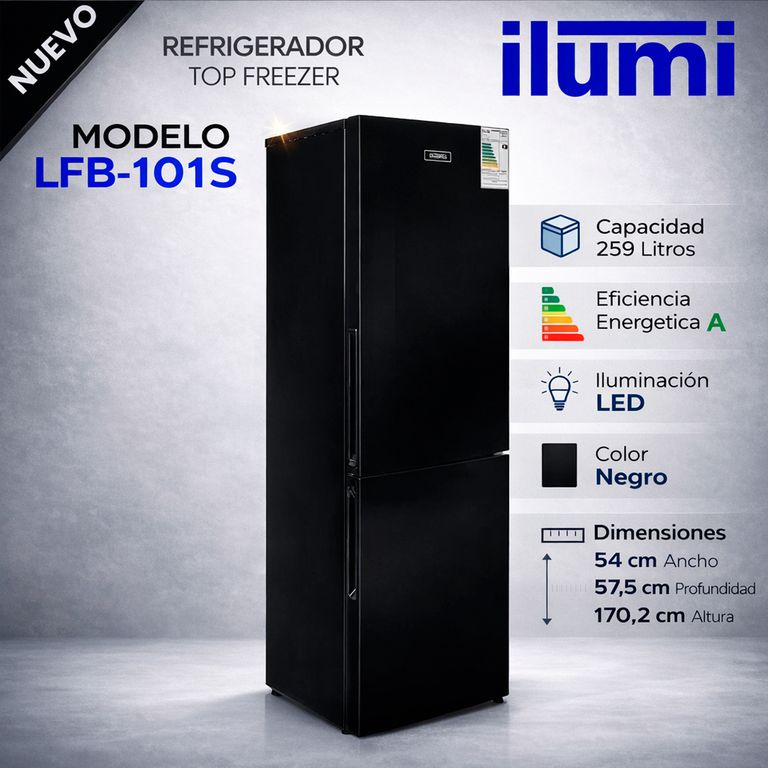 REFRIGERADORA NEGRA RE-275BK