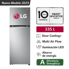 LG - REFRIGERADORA 335L GT33BPP TOP FREEZER DOOR COOLING PLATEADA