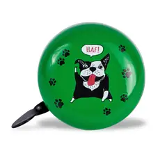 PICKAP - Timbre campana Kids Cartoon de bicicleta BullDog Verde