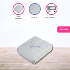 CARESTINO - Cobertor para Cuna Colecho «COBERTIN» White