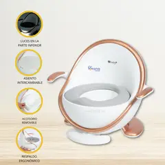 EBABY - Bacín entrenador con luz «COMFY» Gold