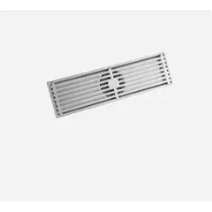 GENERICO - REGILLA de Piso Lineal Premier Acero Inoxidable S304 Mate Salida 2” Sistema Antiolores