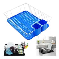 OEM - Organizador Secador de Platos y Vasos con Cubertero Lateral para Encimera