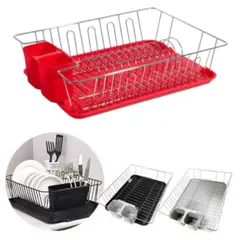 OEM - Organizador Secador de Platos y Vasos con Cubertero Lateral para Encimera