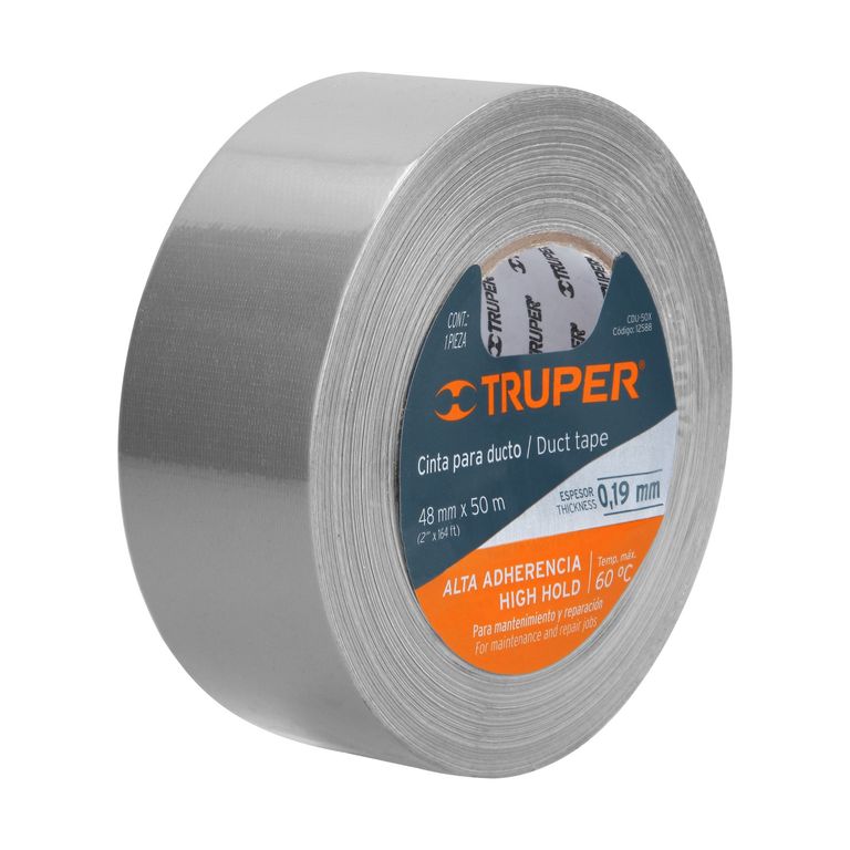 Cinta para ducto 50m x 48mm, espesor 0.19mm 12588