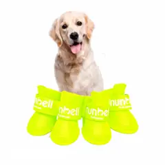 GENERICO - Zapatos de silicona para mascotas amarillo talla M Nunbell