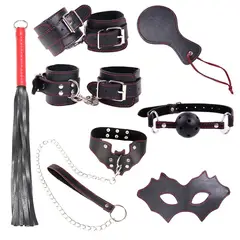 GENERICO - KIT BONDAGE FOXY DE 8 PIESAS NEGRO