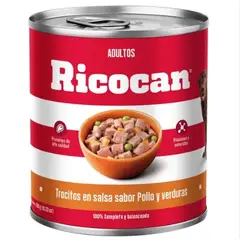 GENERICO - Ricocan Trocitos en Salsa Pollo y Verduras Adultos 290 g