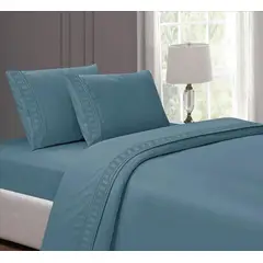 CASATEX - JUEGO DE SÁBANAS LUXURY CON BORDADO 3 PLAZAS