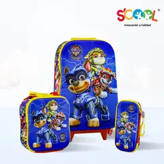 SCOOL - Set de Mochila Escolar Con Rueda 3D Paw Patrol