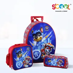 SCOOL - Set de Mochila Escolar Con Rueda Paw Patrol Niño