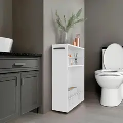 GENERICO - Mueble de Baño Organizador con Ruedas Victor Blanco Amore Home