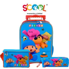 SCOOL - Maleta Niño Set 3 Piezas Pocoyo