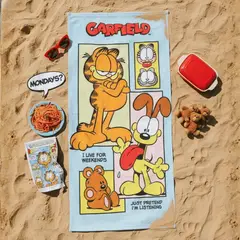 GENERICO - Toalla para Playa Gato Naranja y Amigos 140x70cm