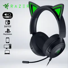 RAZER - AUDIFONO GAMER KRAKEN KITTY V3 X HYPERCLEAR MICRO SONIDO 7.1 MULTI PLATAFORMA