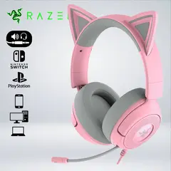 RAZER - AUDIFONO GAMER KRAKEN KITTY V3 X HYPERCLEAR MICRO SONIDO 7.1 MULTI PLATAFORMA