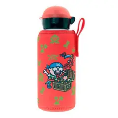 LAKEN - BOTELLA ALUMINIO HIT 0.45L Y FUNDA NEOPRENO PIRATIKIS -