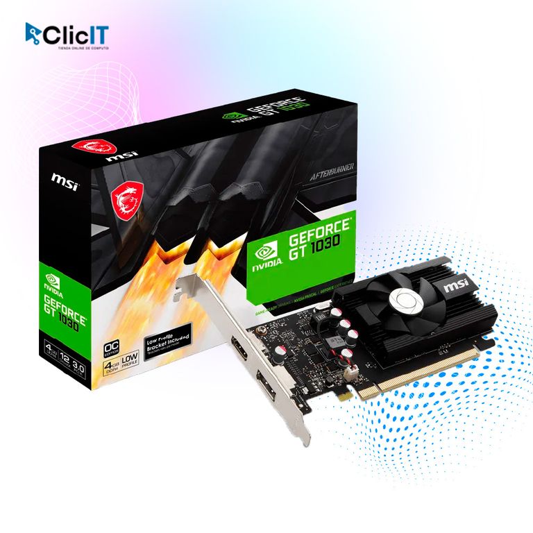 TARJETA DE VIDEO GEFORCE GT1030 4G LOW PROFILE (PN: GT 1030 4GD4 LP)