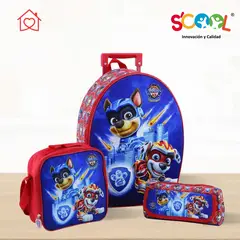 SCOOL - Set de Mochila Escolar Con Rueda Paw Patrol Niño