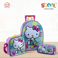 SCOOL - Set de Mochila Escolar Con Rueda 3D Ranger Jurassic Hello