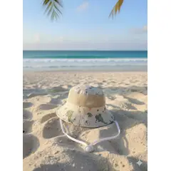 GENERICO - Sombrero con Pita de Dinosaurios de 1 a 4 Años Crema