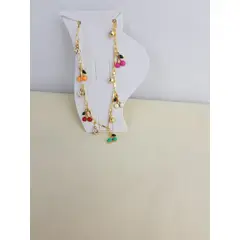 GENERICO - TOBILLERA STRASS CEREZAS MULTICOLOR