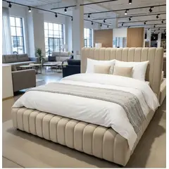 GENERICO - CAMA BOX TARIMA IBIZA BEIGE KING