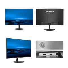 ADVANCE - Monitor curvo ADV-2452S 23.6 FHD VA 100Hz 1ms HDMI DP PARLANTES negro