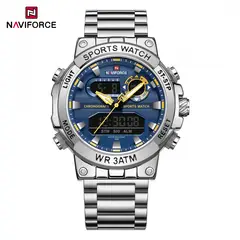 NAVIFORCE - Reloj Hombre NF9237 NEGRO Digital Analógico Acero Deportivo