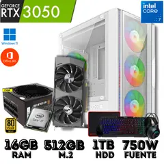 INTEL - PC GAMER CORE I7/ 16GB RAM/ 512GB SSD/ 1TB HDD RTX 3050