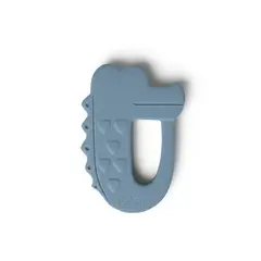 GENERICO - MORDEDOR DE SILICONA CON DISEÑO DE COCODRILO ACERO GABBIANO