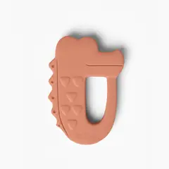 GENERICO - MORDEDOR DE SILICONA CON DISEÑO DE COCODRILO MELÓN GABBIANO