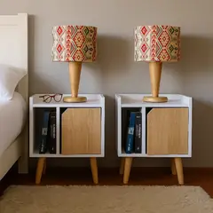 GENERICO - Velador Moderno con 1Puerta x2und Amadeo Amore Home