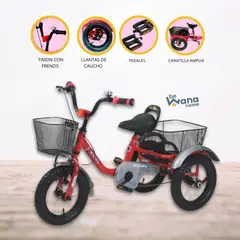 BABYGO - Triciclo Chavo PRIX «CADENA» RED