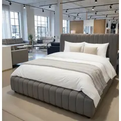 GENERICO - CAMA BOX TARIMA IBIZA GRIS QUEEN