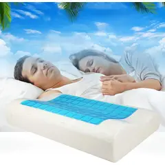OEM - Almohada de Gel Refrescante Soporte para el Cuello de Espuma Viscoelástica Cervical Ergonómica