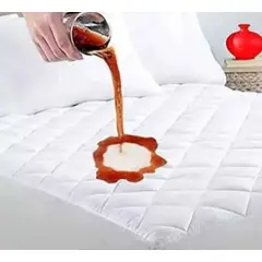 GENERICO - FUNDA IMPERMEABLE CON CIERRE PARA COLCHON Queen ANTIACAROS BLANCO