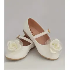 GENERICO - Zapato Flor Blanca con Perla