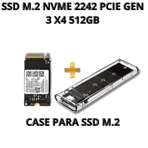DISCO SOLIDO M.2 NVME 2242 512GB OEM CON CASE DE SSD M.2