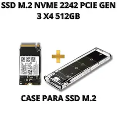 GENERICO - DISCO SOLIDO M.2 NVME 2242 512GB OEM CON CASE DE SSD M.2