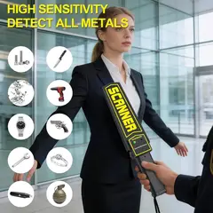 OEM - Detector de Metales Portátil Recargable - Escáner Corporal para Control de Acceso