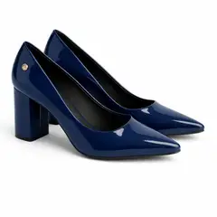 GENERICO - Zapato Reyna Azul taco 7 - charol