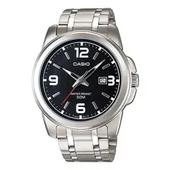 CASIO - MTP-1314D-1AVDF - RELOJ ACERO INOXIDABLE PLATEADO NEGRO - CAS-253