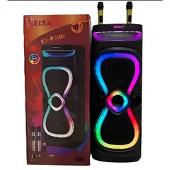 SEISA - Parlante Torre YX-F2109 15000 W con Control Remoto y Micrófono Inalámbrico