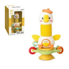 GENERICO - JUGUETE INTERACTIVO MUSICAL GANSITO CON VENTOSA PARA BEBÉS