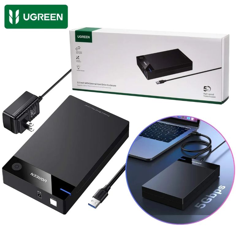 Caja de Disco Duro Externo para SSD HDD SATA III Us222 50423