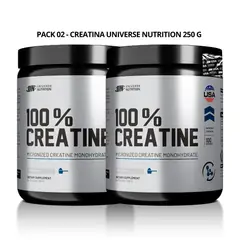 Universe Nutrition - PACK X 02 - Creatina 250 g - Creatina Monohidratada y Micronizada