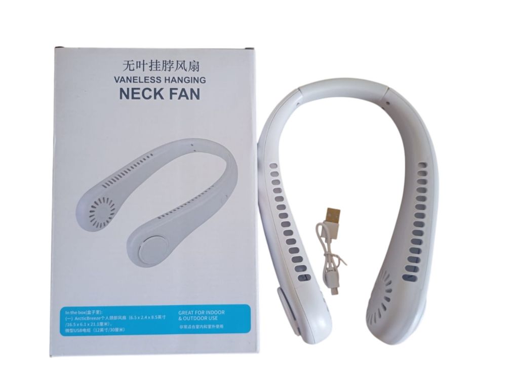 Mini Ventilador Portátil Para Cuello Recargable Blanco