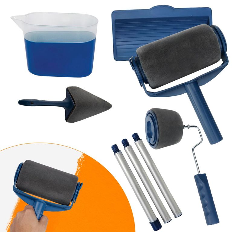 Rodillo Antiderrapante Recargable Kit de 8 Piezas - Ideal para Interiores y Exteriores