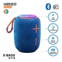 GENERICO - PARLANTE KIMISO KMS 284 BLUETOOTH PORTÁTIL - AZUL
